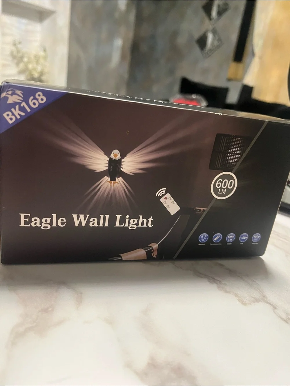 Eagle Wall Light - Black Accent Eagle Light